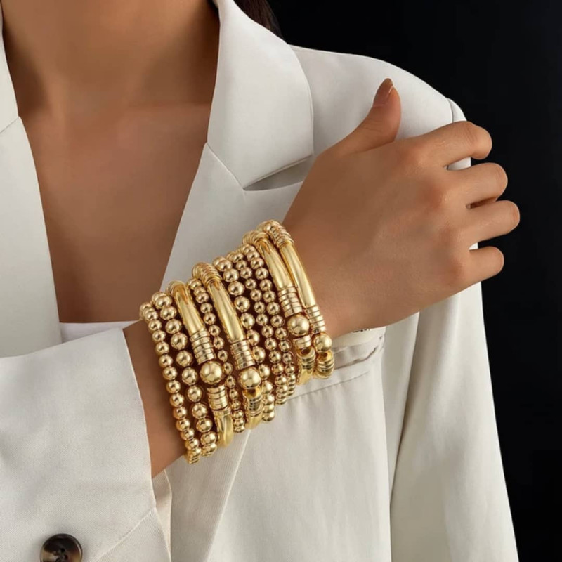 trendy multi-layer gold plating bracelet